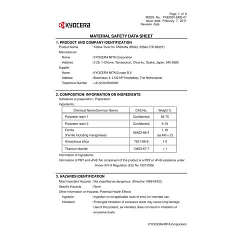 Toner TK-8305Y Kyocera-Mita giallo  1T02LKANL0